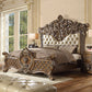 HD-8018 - 5 Piece Bedroom Set - Antique Gold & Perfect Brown