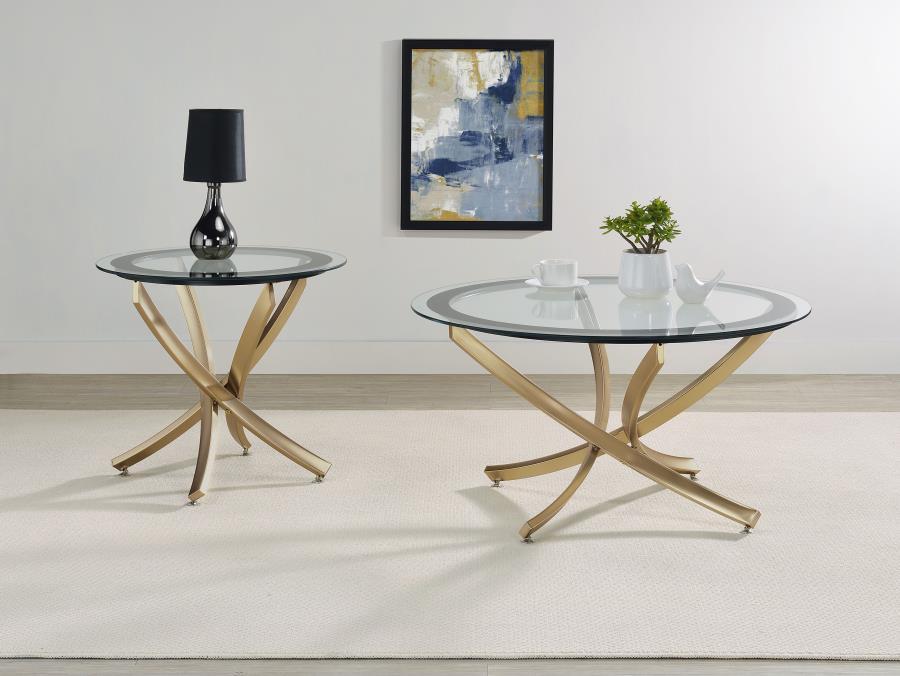 Brooke - Glass Top Coffee Table