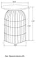 Bernardo - Round Accent Table With Bird Cage Base - Natural And Gunmetal