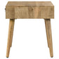 Zabel - 1-Drawer Square Mango Wood Side End Table - Natural