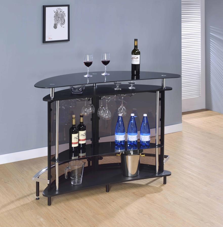 Amarillo - Freestanding Glass Top Home Bar Wine Cabinet