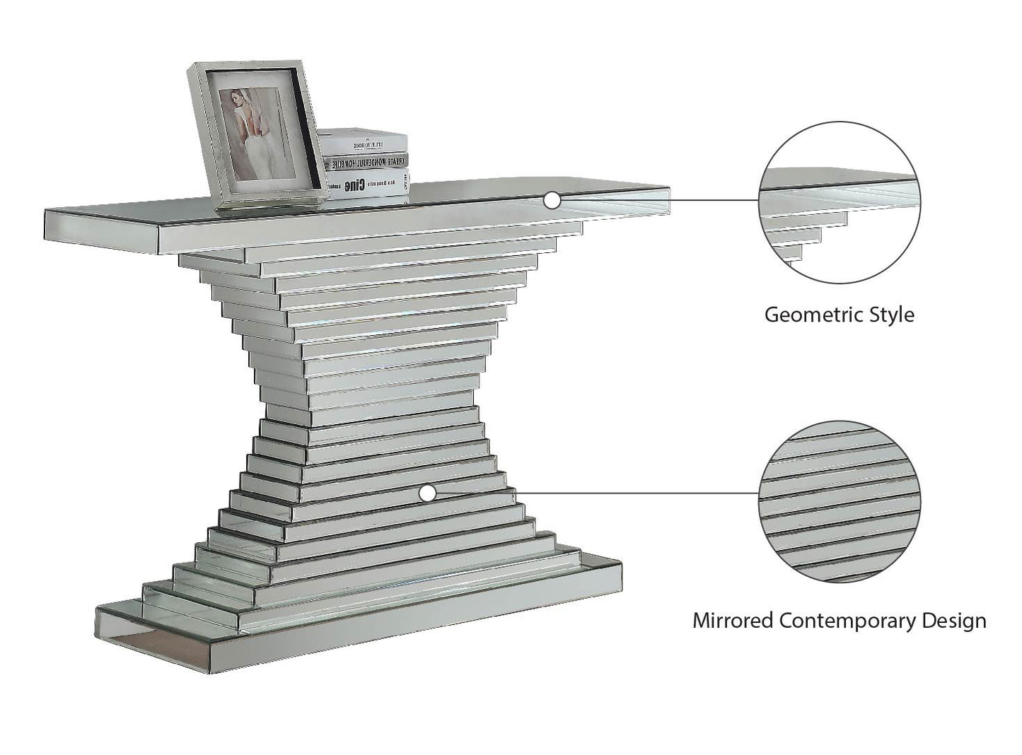 Nexus - Console Table - Pearl Silver