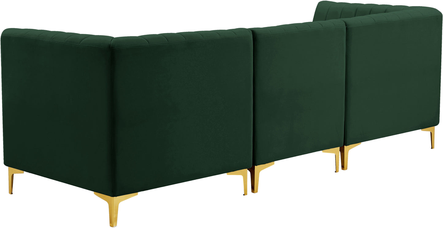 Alina - Modular Sectional 3 Piece - Green