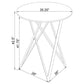 Bexter - Faux Marble Round Top Bar Table - White And Chrome