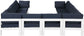 Nizuc - Outdoor Patio Modular Sectional - Navy - Fabric