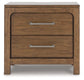 Cabalynn - Light Brown - Two Drawer Night Stand