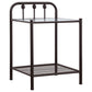 Livingston - Metal 1-Shelf Nightstand - Dark Bronze