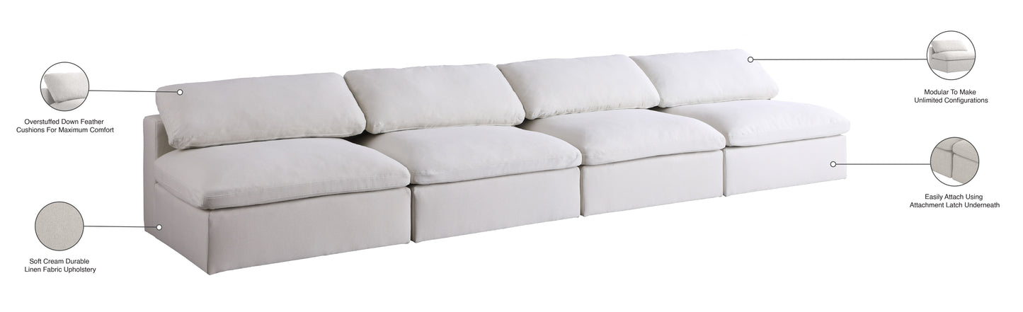 Serene - Modular Armless 4 Seat Sofa