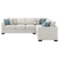 Ashford - Chenille Upholstered Sleeper Sectional Sofa - Greige