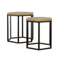 Adger - 2 Piece Hexagon Nesting Tables - Natural And Black