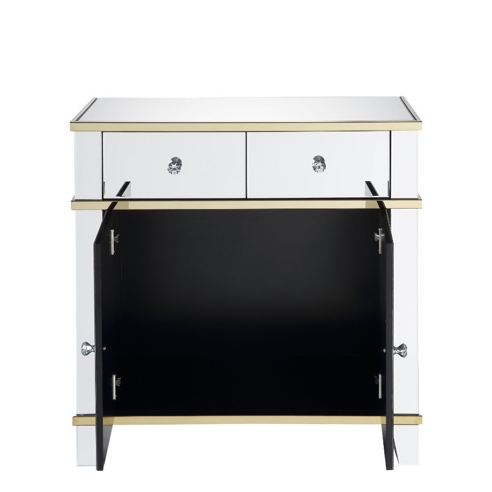 Osma - Accent Table - Mirrored & Gold