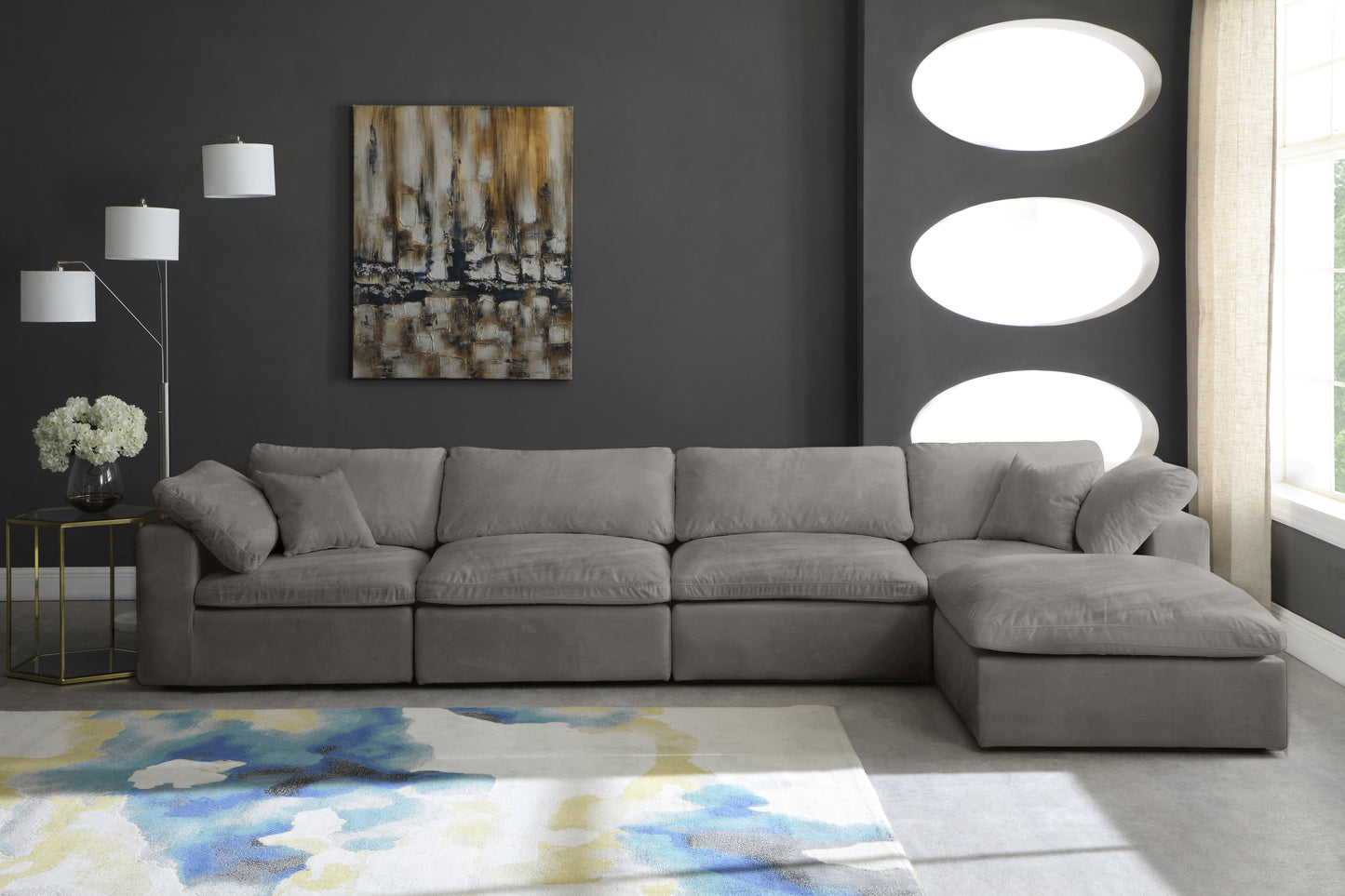 Cozy - Modular Sectional Cloud - Grey