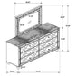 Gunnison - 6-Drawer Dresser With Mirror - Silver Metallic