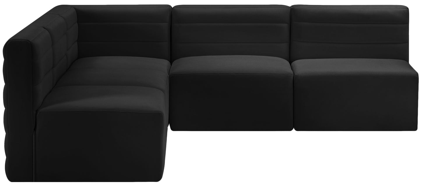 Quincy - Modular Sectional - Black - Fabric - Modern & Contemporary