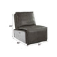 Metier - Recliner - Gray Top Grain Leather & Aluminum