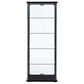 Delphinium - 5-Shelf Glass Curio Cabinet - Black And Clear