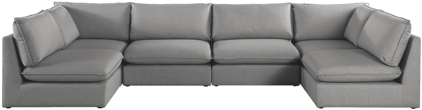 Mackenzie - Modular Sectional 6 Piece - Gray - Modern & Contemporary