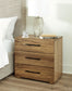 Dakmore - Brown - Three Drawer Night Stand