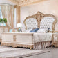 HD-9102 - California King Bed - Champagne With Ivory Marbling