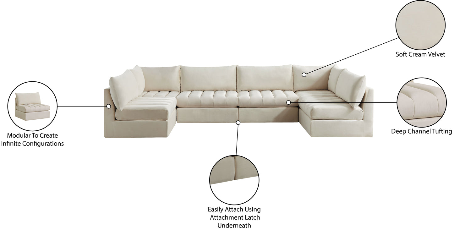 Jacob - Modular Sectional 6 Piece - Cream