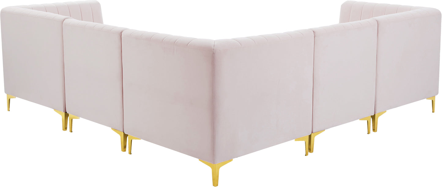 Alina - Modular Sectional 6 Piece - Pink