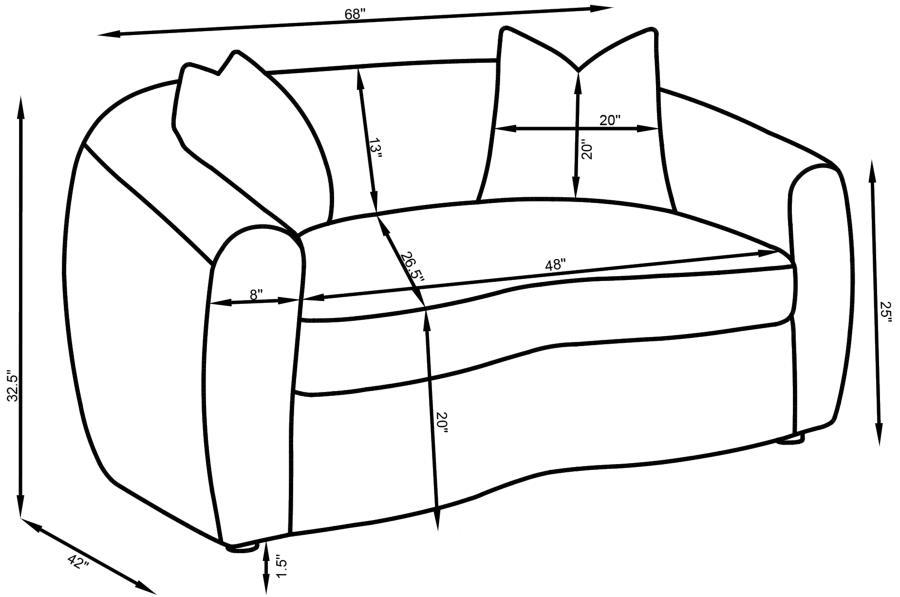 Isabella - Faux Sheepskin Upholstered Sofa Set