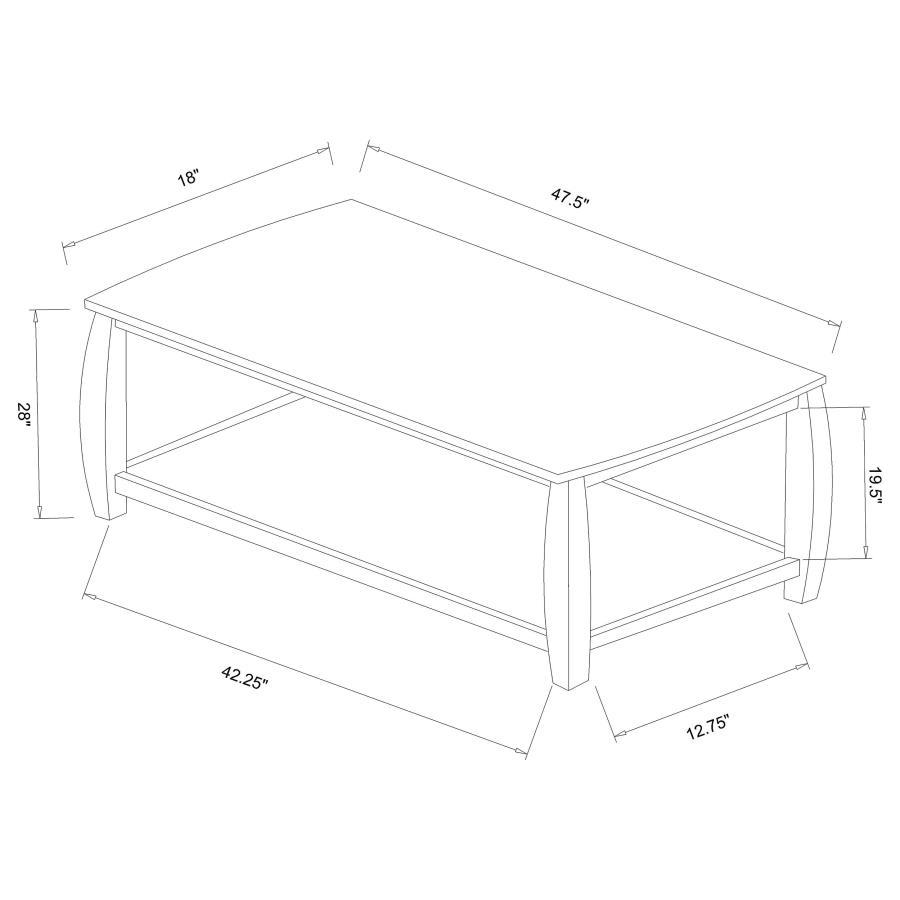 Dixon - Rectangular Sofa Table With Lower Shelf - Espresso