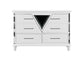 Marco - Dresser With LED 3D Mirror - Metallic White