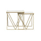 Bette - 2 Piece Nesting Table Set - White And Gold