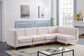 Alina - Modular Sectional 5 Piece - Pink - Fabric