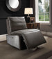 Metier - Recliner - Gray Top Grain Leather & Aluminum