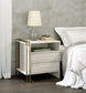 Tyeid - Accent Table - Antique White & Gold Finish