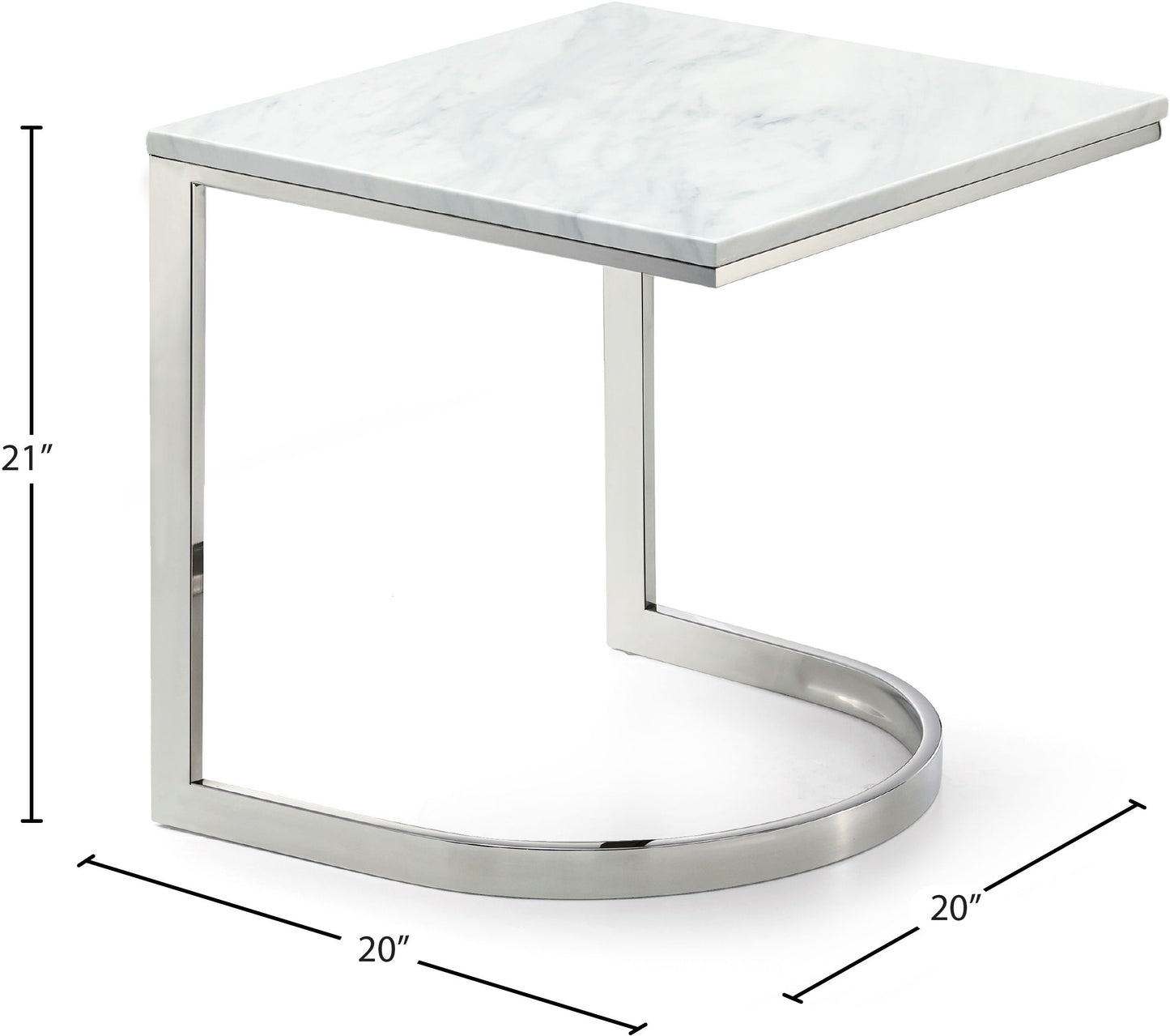 Copley - End Table - Pearl Silver