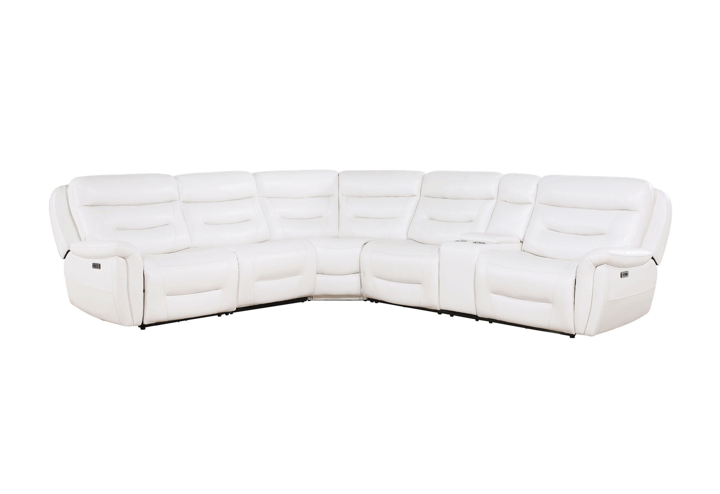 U8522 - Sectional - Blanche White