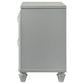 Veronica - 2-Drawer Nightstand - Light Silver