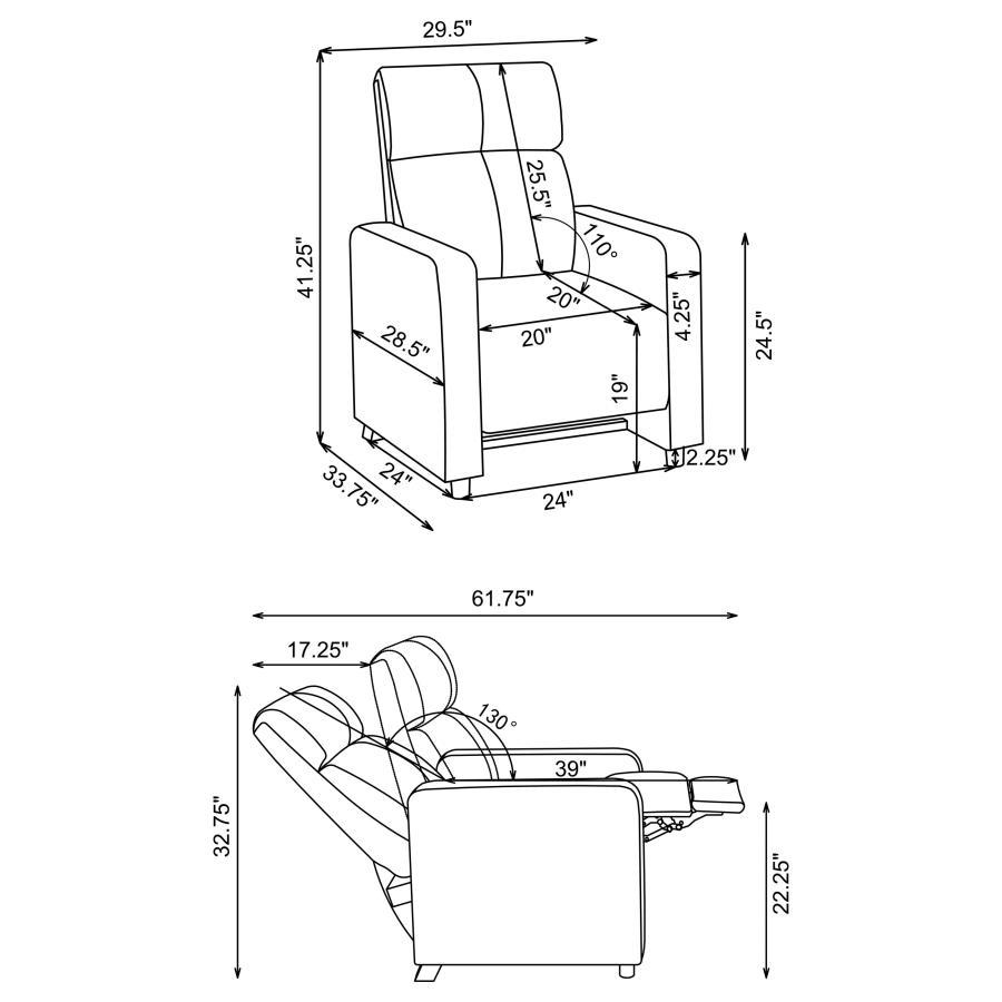 Toohey - Upholstered Tufted Recliner Living Room Set