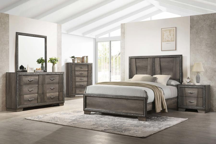 Janine - 5-Drawer Bedroom Chest - Gray