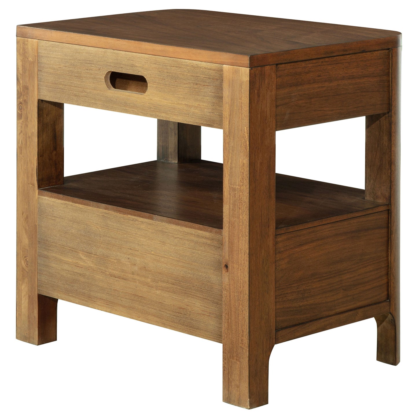 Maderia - 2-Drawer Nightstand Bedside Table - Walnut