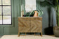 Keaton - Marble Top Herringbone Accent Cabinet