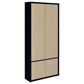 Hawthorne - 4-Shelf Glass Door Tall Cabinet With Drawers