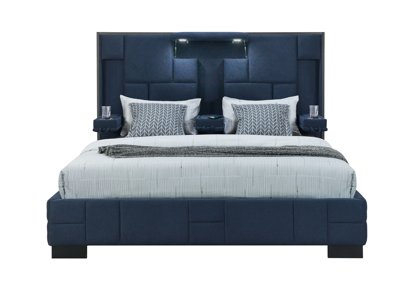 Oscar - King Bed - Navy Blue