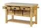 Grovaam - Kitchen Island - Marble & Natural Finish