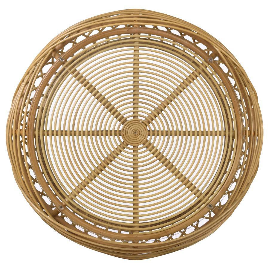 Dahlia - Round Woven Rattan Coffee Table - Natural