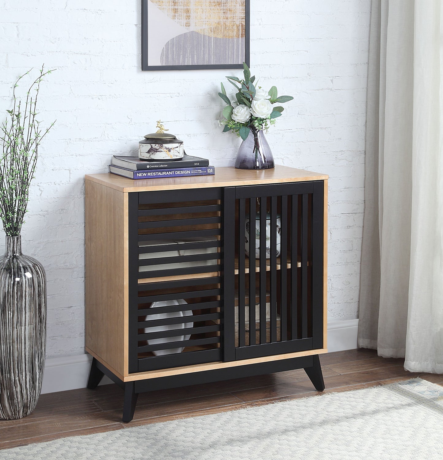 Gamaliel - Console Table - Oak & Espresso Finish