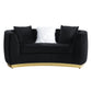 Achelle - Loveseat - Black Velvet