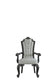 House - Delphine - Chair (Set of 2) - Two Tone Ivory Fabric, Beige PU & Charcoal Finish