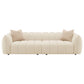 Winchester - Boucle Upholstered Extra Long Sofa - Sand Pebble