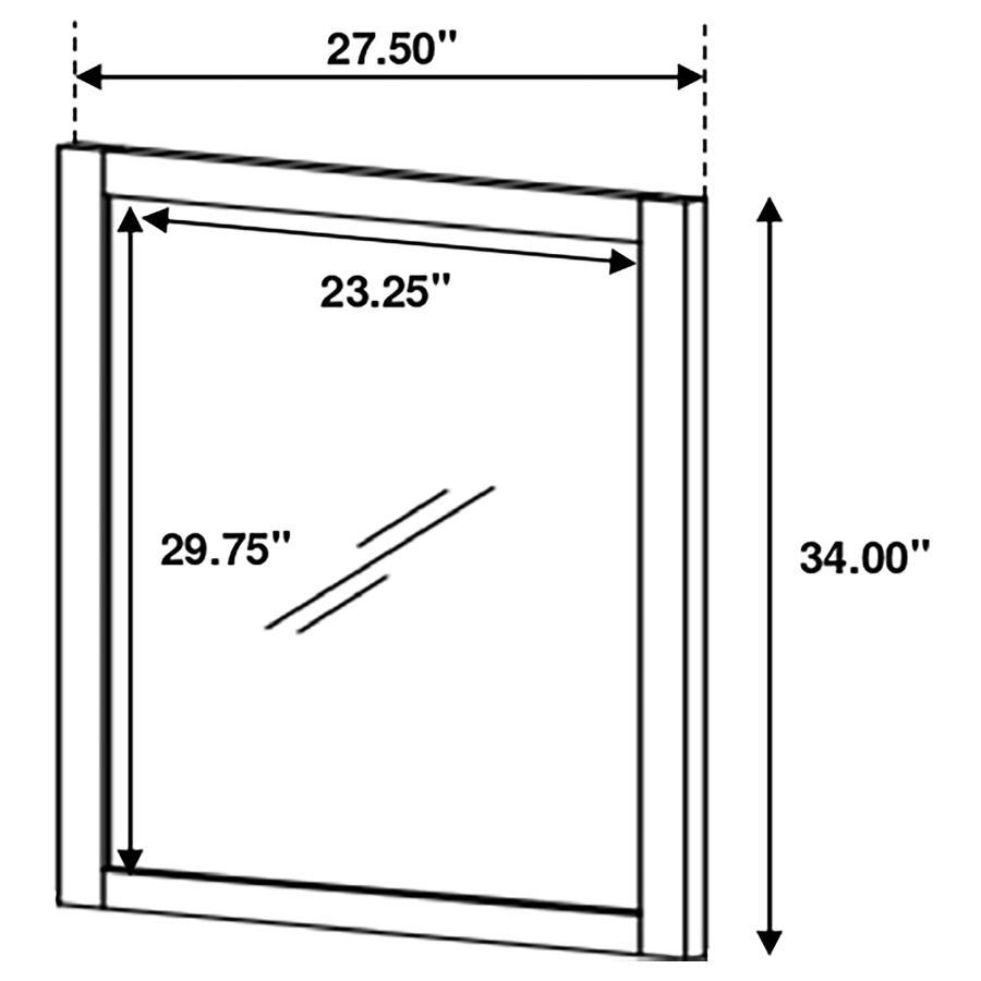 Selena - Dresser Mirror - Cream White