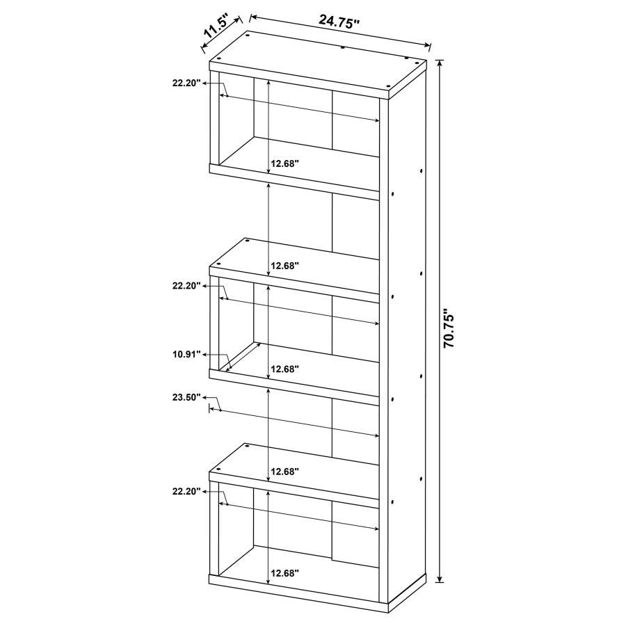 Joey - 5-tier Alternating Boxes Design Bookcase