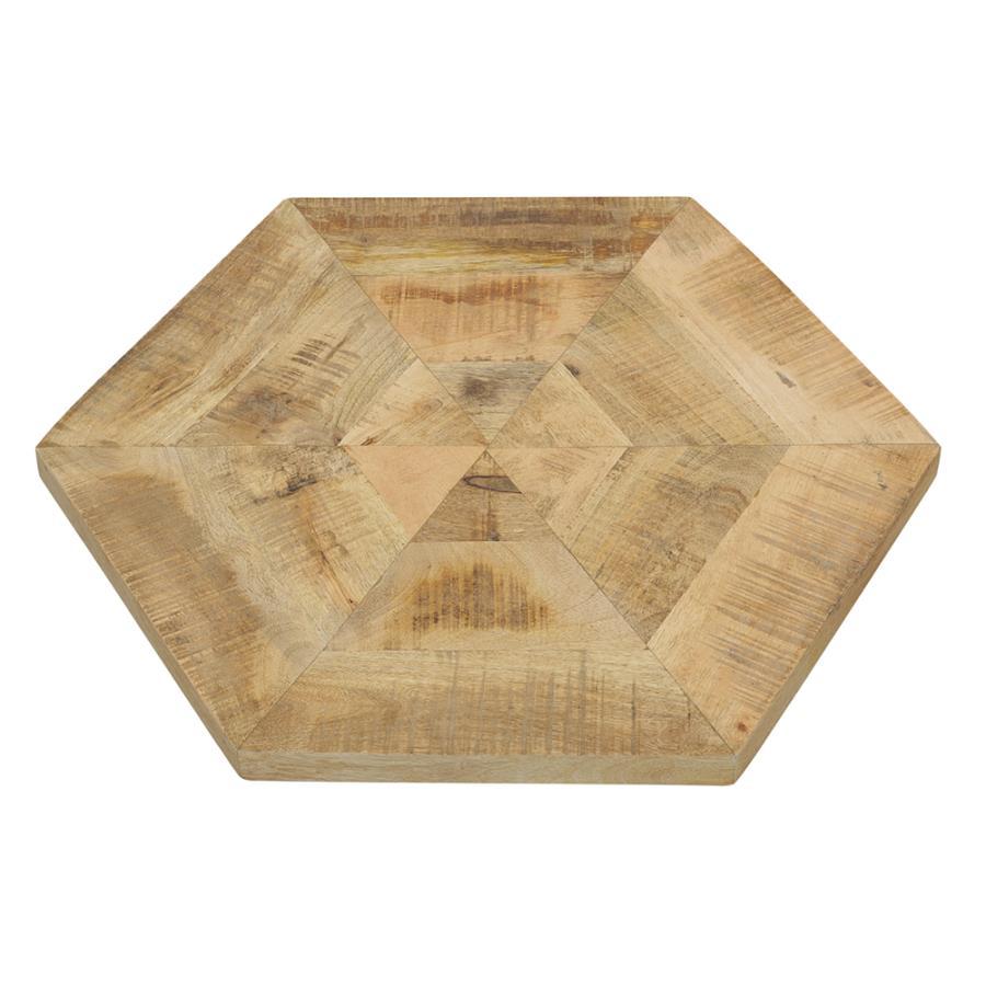 Adger - 2 Piece Hexagon Nesting Tables - Natural And Black